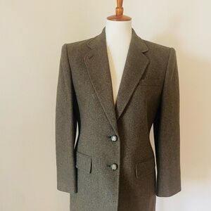 Ralph Lauren Vintage Equestrian Olive Green Blazer RARE